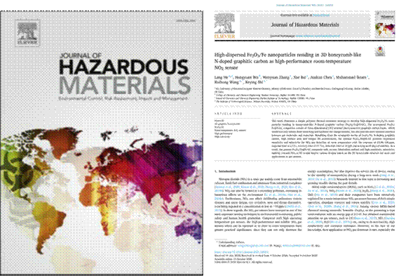 high-dispersed fe 2o 3/fe nanoparticles residing in 3d honeycomb
